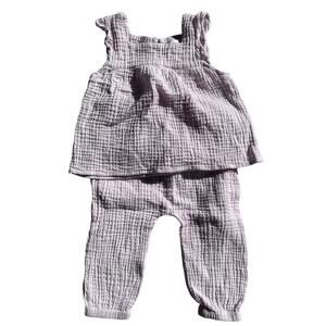 Baby Girls’ Grayson Mini Lilac Purple Gauze Pant Set Size 12 months